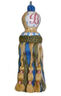 CK094FF Initial F hand painted tassel