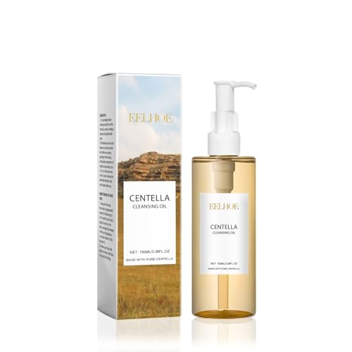 Centella Cleansing Oil 100ML, Aceite Limpiador Facial Coreano, Extracto de Centella Asiática de Madagascar, Doble Limpieza Facial Cleansing Oil, Aceite Desmaquillante Facial Con Centella Asiática