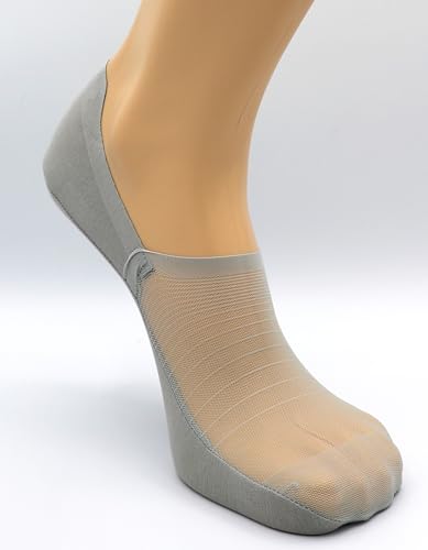 Mona's Choice 5-Pack Gel Lined Mens Slipper Socks (Light Grey, US Footwear Size System, Adult, Men, Numeric, Wide, 11)4