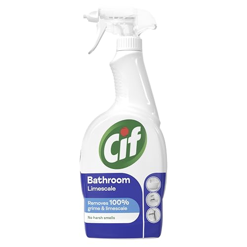 Cif Cleanboost Bathroom Spray 100% grime & limescale removal for cleaning ceramic, chrome, enamel, plastic and stainless-steel surfaces 700 ml