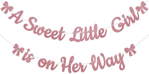 A Sweet Little Girl is on Her Way Banner - Pink...