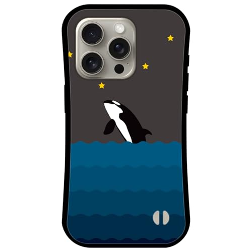 iPhone 17 Pro Max 用 ケース MagSafe 対応 カバー アクリル TPU Qi充電 吸着 磁石 マグネット 耐衝撃 バンパー ワイヤレス充電 マグセーフ アイフォン17プロマックス ifa050-p シャチ 夜