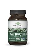 ORGANIC INDIA Tulsi Herbal Supplement - Holy Basil, Immune Support, Adaptogen, Supports Healthy Stress Response, Vegan, Gluten-Free, Kosher, USDA Certified Organic, Non-GMO - 90 Capsules