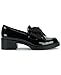 KARL LAGERFELD Women's Camilla Loafer with Oversized Bow, Shiny Black, 8