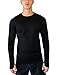 Woolx Mens Glacier Heavyweight Merino Wool Base Layer Shirt For Extreme Warmth, Black, X-Large