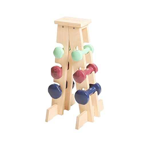 Meanswood Hantelständer Holz – Hantelablage für Zuhause, Kurzhantel...