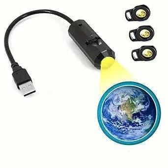 Image of 360-Degree Earth Projection Night Light, USB Star Lamp with Galaxy Display, Romantic Room Decor