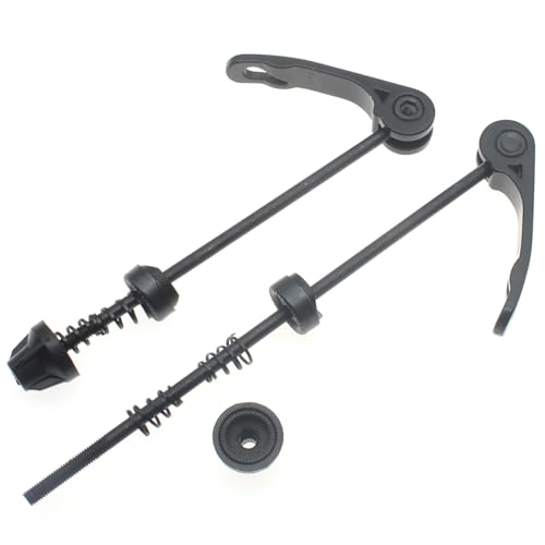 FDXGYH 1 Pair Bike Wheel Hub Front and Rear Skewers Clip Quick Release Bolt Lever Axle Set Mountain Bicycle Accessories for Mountain Bike - Thumbnail 2