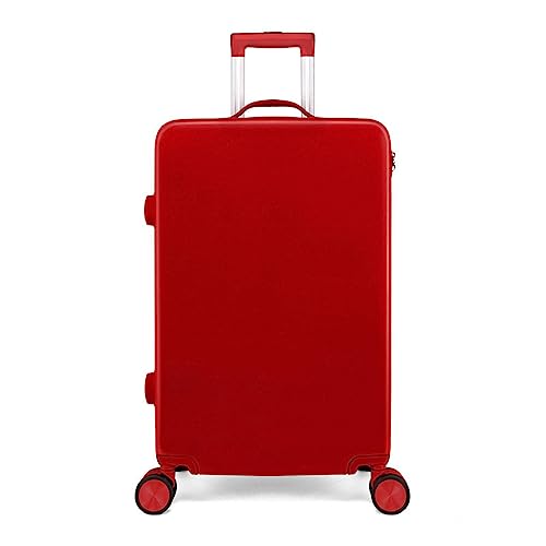 Luggage, Universal Wheel Trolley Case 22-inch Suitcase 20-inch Boarding Case Durable and Shock-Absorbing, English Travel (Red 24 inches)