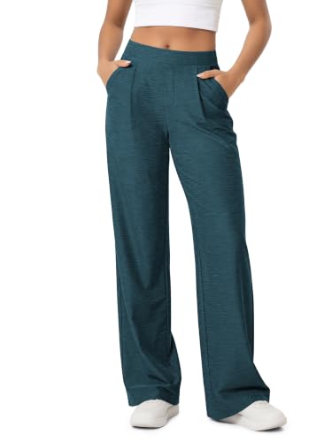 Image of ODODOS Women's Wide Leg Trousers, Ultra Soft odSTRATUM Tech High Waisted Casual Work Pants with Pockets, 27 inch / 29 inch / 31 inch Inseam