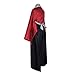 Wraith of East Men's Kendo Hakama Aikido Japanese Samurai Costume Judo Martial Arts Uniform Kendogi Kimono Cosplay Set Suit (L, 11-Red Top)