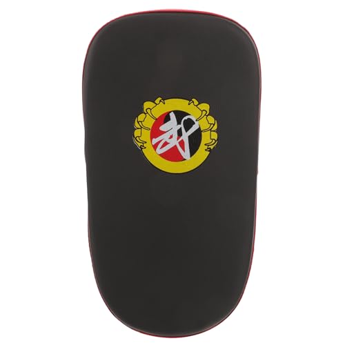 Kichvoe Kickboxing Pad and Boxing Punching Hand Pad Pu Martial Arts Training Shield for Adults with Red-Edged Black Surface, Protective Striking Target for Muay Thai and Taekwondo