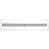 Rejilla de ventilación KRATKI Rejilla de Chimenea Fresh 17cm x 70cm Blanco