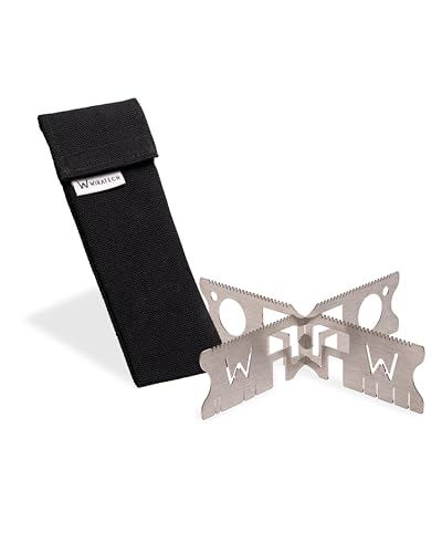 WIKA Topfkreuz FlexHold Set Premium Kreuzhalter Topfhalter für FlexFire, Spirituskocher, Trangia-Kocher, Topfkreuz, Spiritusbrenner (Flexhold + Tasche)