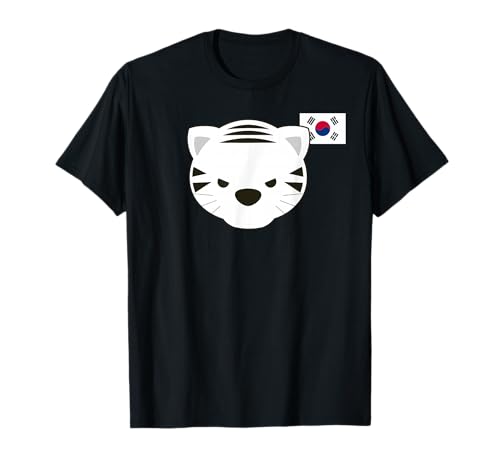 Bandiera della Corea del Sud della tigre siberiana bianca Maglietta