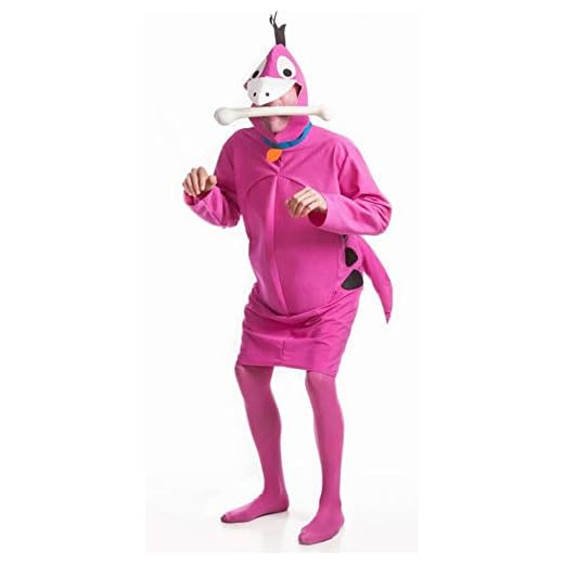Disfraz de Dinosaurio fucsia para hombre