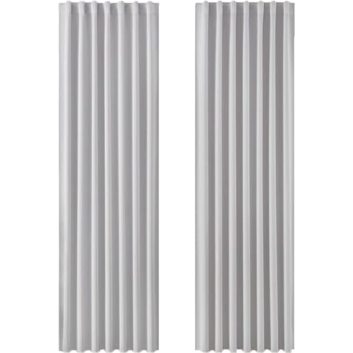 Joydeco Cortinas 2 Piezas Opacas Blackout Antiruido Dormitorio Salon Modernas Cortina Separador de Ambientes Acustica Cocina Blanco Grisáceo 2 X 245 X 140