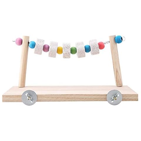Vogel Papagei Spielzeug Kleintierspielzeug hölzernes Sprungbrett Schaukel Plattform Cover