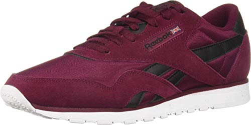 Image of Reebok Men's Classic Nylon Sneaker Rustic Wine / /7 M US 7 Rustic Wine /Black /White