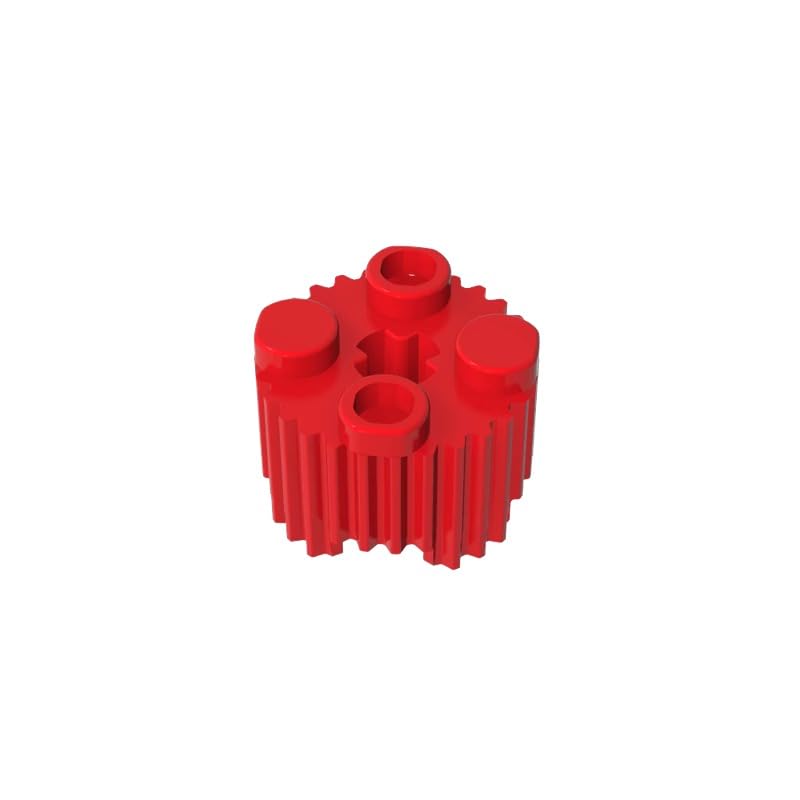 Gobricks GDS-748 Brick Round 2x2 (Grill) 50PCS Compatible with Lego 92947 4650645 DIY Parts and MOC Components for Major Brick Brands Color:Red 21