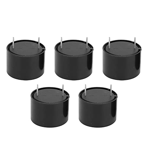 DC 3 to 24V 90 dB Sound Output - 5 Pieces Active Piezo Electronic Buzzer Alarm Continuous Sound Beeper HS 2316 PBT Material Housing for Industrial Electronic Equipment 5 Pack