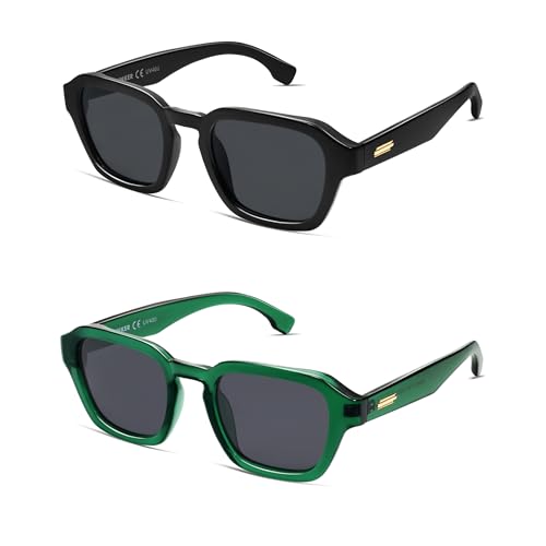 Image of VANLINKER Retro Vintage Polarized Trendy Small Square Sunglasses for Women Men 2025 Fashion Shades VL9858