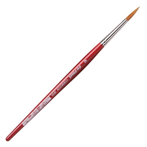 Image of da Vinci Watercolor Series 5580 Size 6 Round - CosmoTop Spin Synthetics - Professional Quality Multi-Diameter Synthetic Fibers - Holds More Water Than Any Other Synthetic
