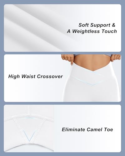 Aoliks Crossover Flare Leggings for Women,High Waisted Bootcut Yoga Pants Workout Bell Bottom Leggings2