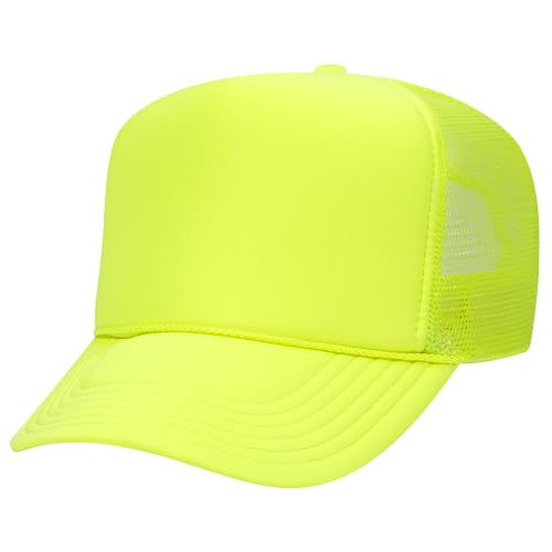 Image of OTTO Polyester Foam Front 5 Panel High Crown Mesh Back Trucker Hats in 97, Bulk, Wholesale