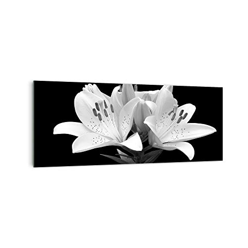 Küchenrückwand 'Schöne Lilienblüten' in div. Größen, Glas-Rückwand, Wandpaneele, Spritzschutz & Fliesenspiegel