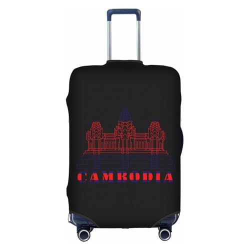 Travel Luggage Cover Cambodia Buddha Palace 4 Fashion Washable Baggage Suitcase Protector Fit For Luggage Small