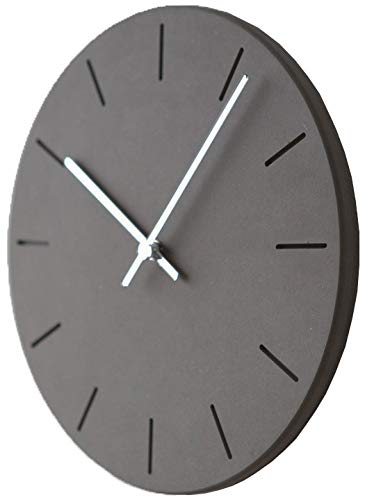Modern Minimalist Concrete Misty Black Silent Wall Clock #TOP2