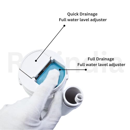 Image of crystal Water Saving toilet repairing kit Dual Flush Siphon with advance High pressure float valve With 58 mm chrome plated button For one piece flush Tank Commode