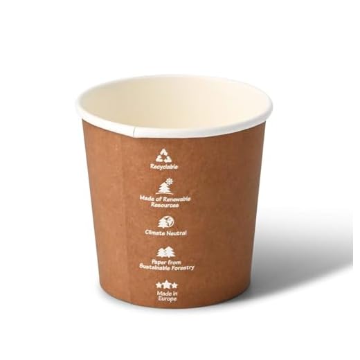 BIOZOYG Kartong universell mugg 400 ml 25 st. I pappersmuggar to-go biobelagd Ø 98 mm I miljövänlig, stabil och återvinningsbar I Tillverkad av hållbart skogsbruk I
