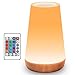 Produktbild Auxmir Nachttischlampe 5 Modi RGB Farbwechsel, Nachtlicht Kinder USB Aufladbar Fernbedienung, LED Lampe Tischlampe Kabellos Touch Dimmbar mit Timing Funktion, Stilllicht Baby für Deko Schlafzimmer