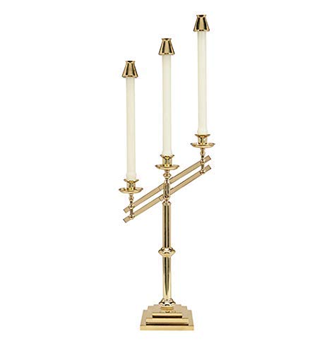 Christian Brands 3-Light Candelabra Sq Base