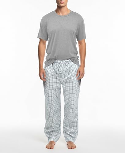 Andrew Scott Mens Executive Soft Pajama Set | 2 pc Crew Top & Drawstring Bottoms LoungeWear2