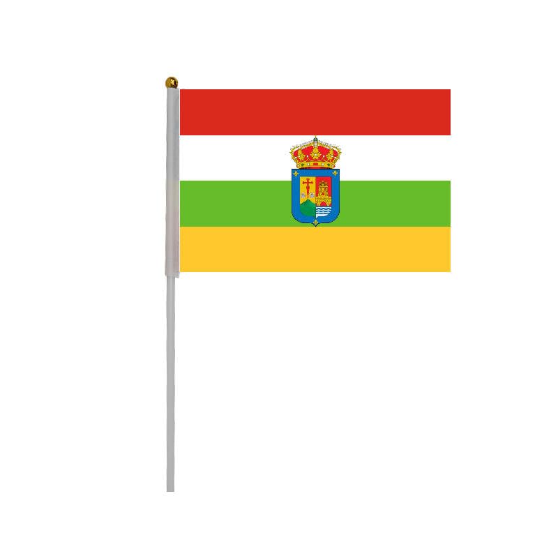 20 bandeiras de manivela vermelha para festas nacionais, festas, desfiles, bandeira de mão, eventos desportivos, (la Rioja)