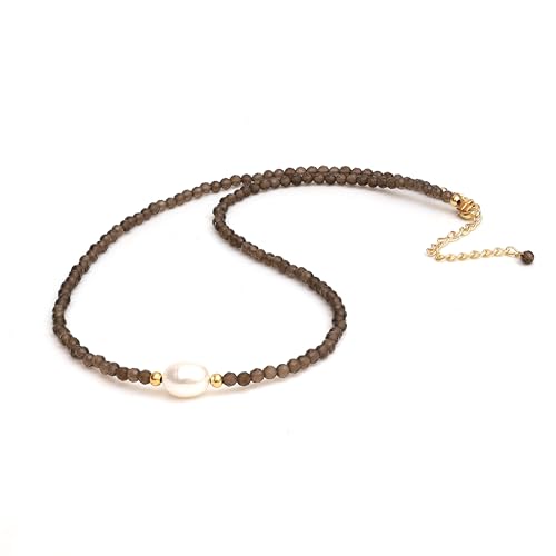 Gempires Smoky Quartz Beaded Necklace...
