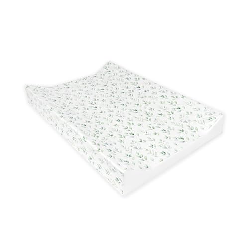 BEDEBYES Deluxe Anti Roll Wedge Baby Changing Mat Petals Waterproof PVC with Curved Sides 69x45x9cm