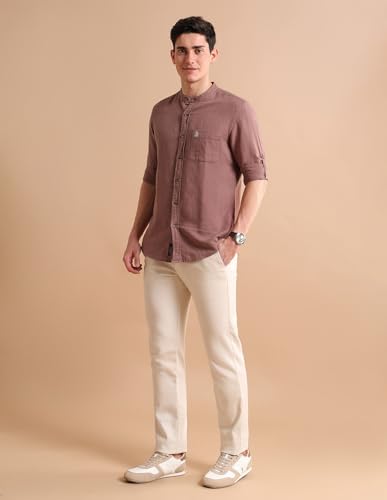 Image of U.S. POLO ASSN. Regular Fit Shirt for Men - 100% Cotton, Breathable & Comfortable, Full Sleeves Casual Shirt for Men