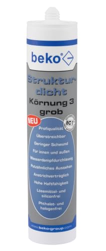beko Strukturdicht 310 ml weiß-strukturiert Körnung 3 grob Putz- Fassade- Mauerwerk Rissabdichtung 230 333