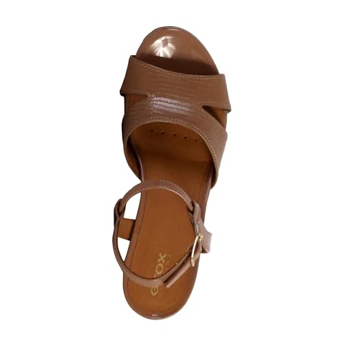 Geox Damskie sandały D MARYKARMEN A Wedge DK Skin, 40 EU, Dk Skin, 40 EU