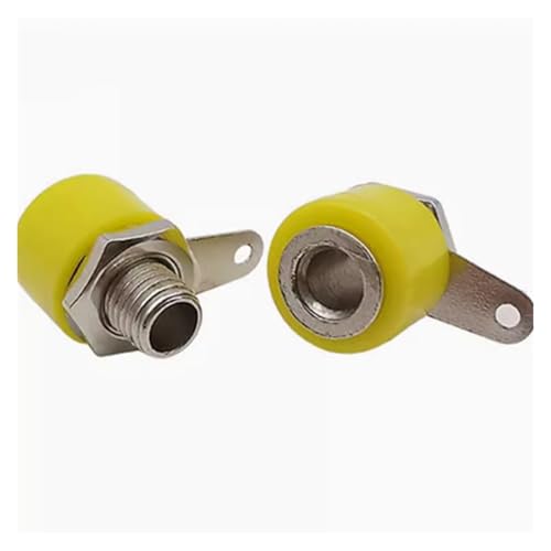 Socket 4mm jaune 20pcs douille femelle banane connecteur panneau pour prototypage électronique