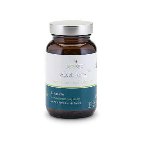 Vitalsee ALOE ferox 300 Extrakt - 90 Kapseln - hergestellt in Österreich – lichtgeschützt, vegan, ISO & GMP-zertifiziert
