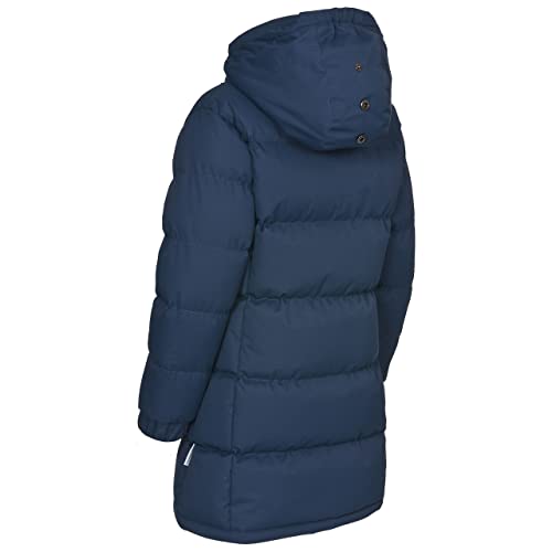 Trespass Mädchen Warme Gepolsterte Wasserdichte Winter/regen Jacke Mit Abnehmbarer Kapuze TIFFY, Navy tone, 9/10, FCJKCAI20003_NVT9/10