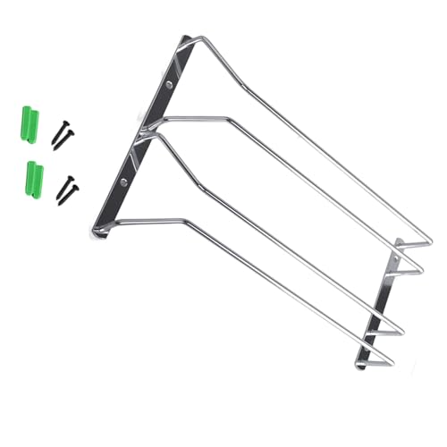 Hsyzygian Soporte de pared para colgar copas de vino de acero inoxidable de alta calidad, ahorro de espacio, para cocina, hogar, cocina, organizadores de copas de vino