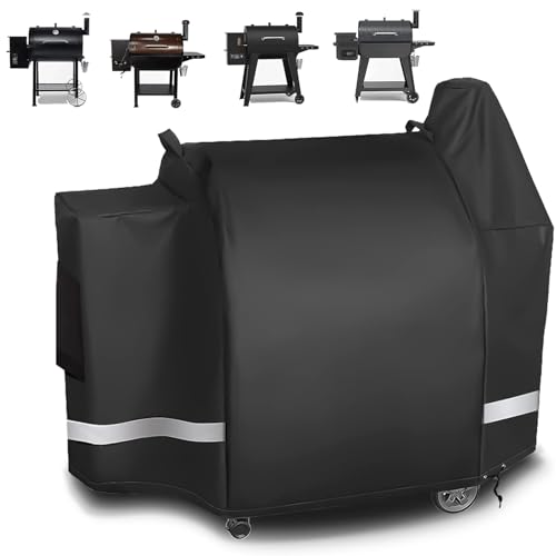 Utheer Pit Boss Grill Cover for 850 DX and 820 Deluxe 56 x 27 x 50 in 600D Waterproof Pellet Smoker Cover Fits PB820PS1 PB850PS2 Competition Sportsman Wood Pellet Grills