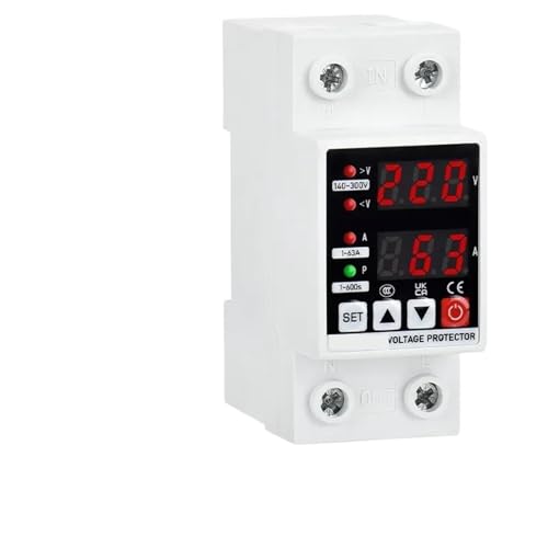 Dispositif de protection automatique réglable rail DIN 1-63A avec délai de récupération
