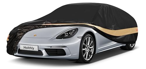Image of Car Cover Waterproof All Weather for Automobiles, Outdoor Heavy Duty Full Exterior Covers with Cotton Lined, Fit for Porsche 718, Cayman, Boxster, Audi TT,etc.(165 to 178 Inch)